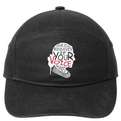 Speak Your Mind Even If Your Voice Shakes RBG 's Rights 7-Panel Snapback Hat