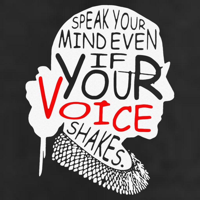Speak Your Mind Even If Your Voice Shakes RBG 's Rights Adult Drive Performance Visor