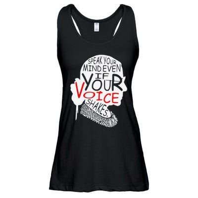 Speak Your Mind Even If Your Voice Shakes RBG 's Rights Ladies Essential Flowy Tank