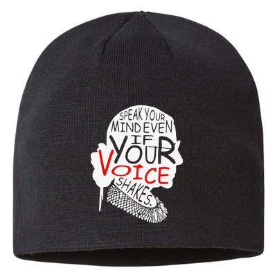 Speak Your Mind Even If Your Voice Shakes RBG 's Rights Sustainable Beanie