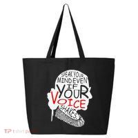 Speak Your Mind Even If Your Voice Shakes RBG 's Rights 25L Jumbo Tote