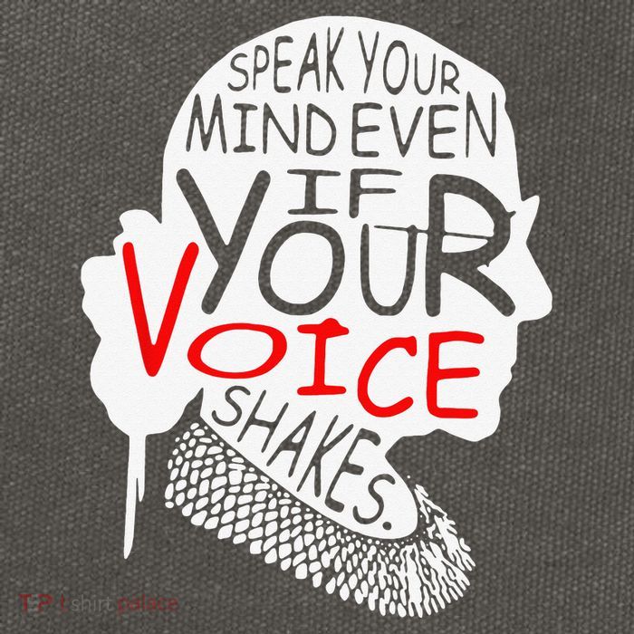 Speak Your Mind Even If Your Voice Shakes RBG 's Rights Cotton Canvas Backpack
