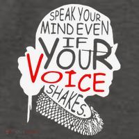 Speak Your Mind Even If Your Voice Shakes RBG 's Rights Vector Backpack