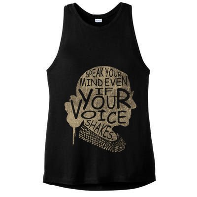 Speak Your Mind Even If Your Voice Shake Ladies PosiCharge Tri-Blend Wicking Tank