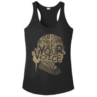 Speak Your Mind Even If Your Voice Shake Ladies PosiCharge Competitor Racerback Tank