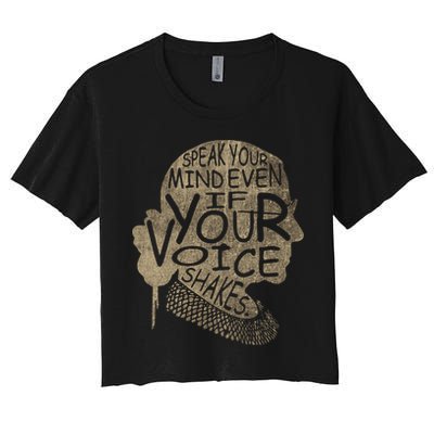 Speak Your Mind Even If Your Voice Shake Crop Top