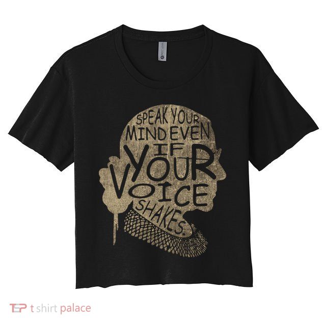 Speak Your Mind Even If Your Voice Shake Crop Top