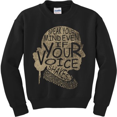 Speak Your Mind Even If Your Voice Shake Kids Sweatshirt