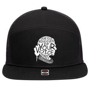 Speak Your Mind Even If Your Voice Shakes 7 Panel Mesh Trucker Snapback Hat