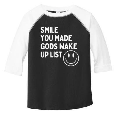 Smile You Made GodS Wake Up List | Positively Saying Toddler Fine Jersey T-Shirt