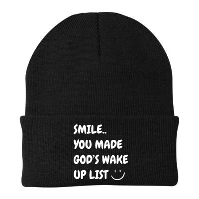 Smile You Made GodS Wake Up List Christian Jesus Apparel Beanie