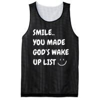 Smile You Made GodS Wake Up List Christian Jesus Apparel Mesh Reversible Basketball Jersey Tank