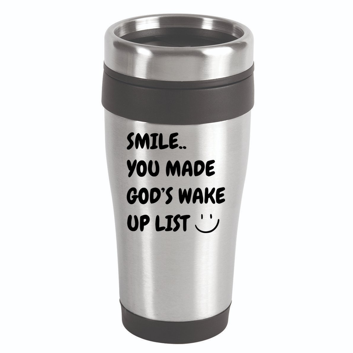 Smile You Made GodS Wake Up List Christian Jesus Apparel 16oz Travel Tumbler