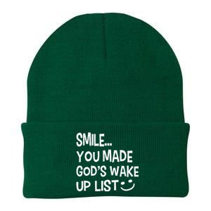 Smile You Made Gods Wake Up List Christian Jesus Knit Cap Winter Beanie