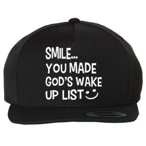 Smile You Made Gods Wake Up List Christian Jesus Wool Snapback Cap