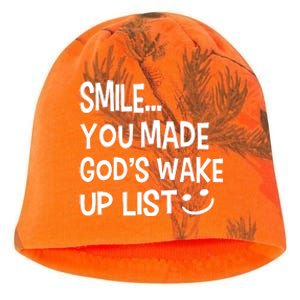 Smile You Made Gods Wake Up List Christian Jesus Kati - Camo Knit Beanie