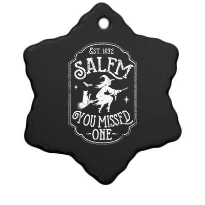 Salem You Missed One Halloween Feminist Salem Witch Trials Ceramic Star Ornament