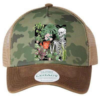 Skeleton You Make Me Feel Alive Funny Plant Legacy Tie Dye Trucker Hat