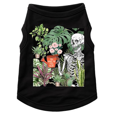 Skeleton You Make Me Feel Alive Funny Plant Doggie Tank