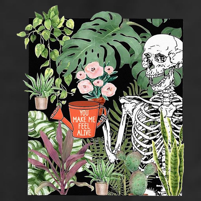 Skeleton You Make Me Feel Alive Funny Plant Adult Drive Performance Visor