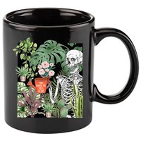 Skeleton You Make Me Feel Alive Funny Plant 11oz C Handle Ceramic Mug