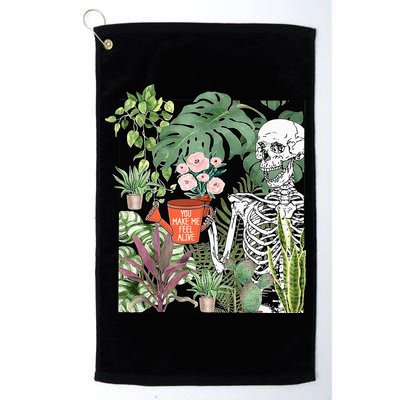 Skeleton You Make Me Feel Alive Funny Plant Golf Towel