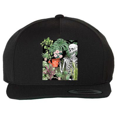 Skeleton You Make Me Feel Alive Funny Plant Wool Snapback Cap