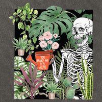 Skeleton You Make Me Feel Alive Funny Plant Cotton Canvas Backpack