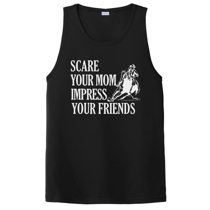 Scare Your Mom Impress Your Friends Funny Barrel Racing Horse Riding PosiCharge Competitor Tank