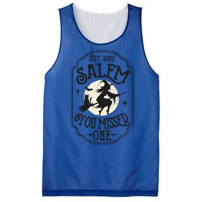 Salem You Missed One Funny Halloween Feminist Witch Trials Gift Mesh Reversible Basketball Jersey Tank