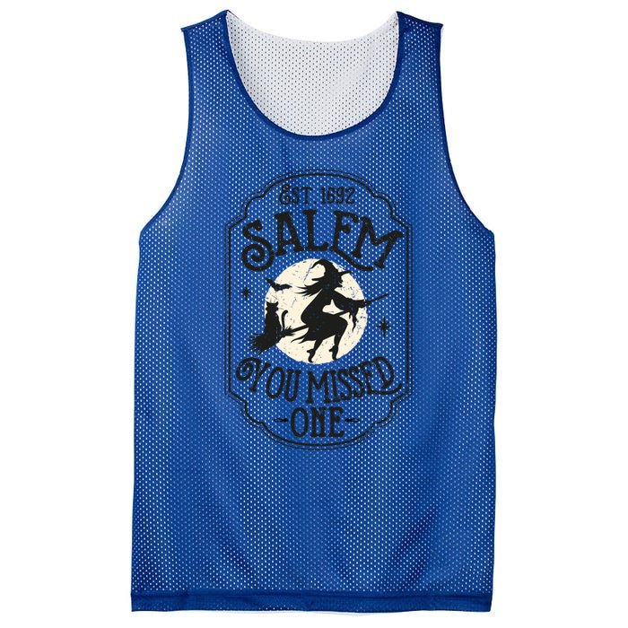 Salem You Missed One Funny Halloween Feminist Witch Trials Gift Mesh Reversible Basketball Jersey Tank