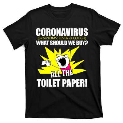 Symptoms Cough Fever Buy All The Toilet Paper Coronapocalypse T-Shirt