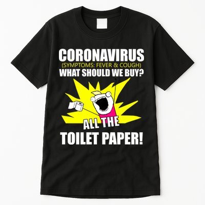 Symptoms Cough Fever Buy All The Toilet Paper Coronapocalypse Tall T-Shirt