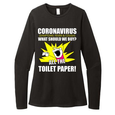 Symptoms Cough Fever Buy All The Toilet Paper Coronapocalypse Womens CVC Long Sleeve Shirt