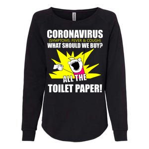 Symptoms Cough Fever Buy All The Toilet Paper Coronapocalypse Womens California Wash Sweatshirt