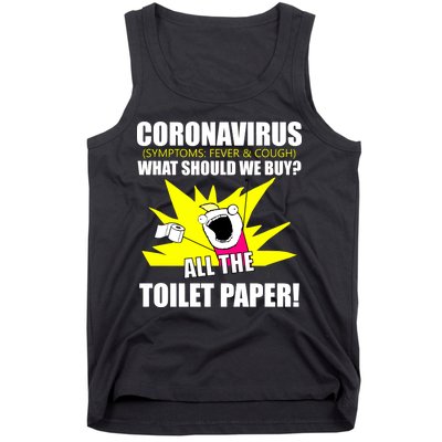 Symptoms Cough Fever Buy All The Toilet Paper Coronapocalypse Tank Top