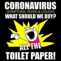Symptoms Cough Fever Buy All The Toilet Paper Coronapocalypse Cropped Pullover Crew