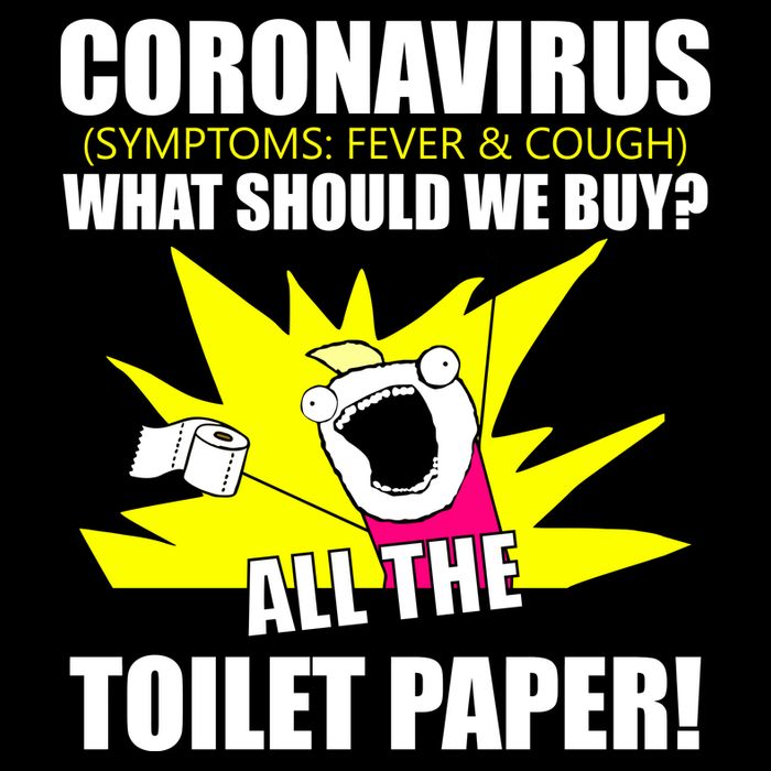 Symptoms Cough Fever Buy All The Toilet Paper Coronapocalypse Cropped Pullover Crew