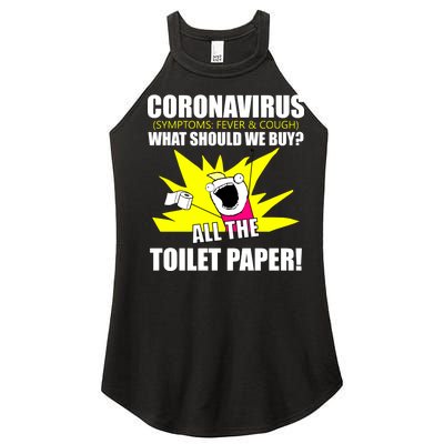 Symptoms Cough Fever Buy All The Toilet Paper Coronapocalypse Women's Perfect Tri Rocker Tank