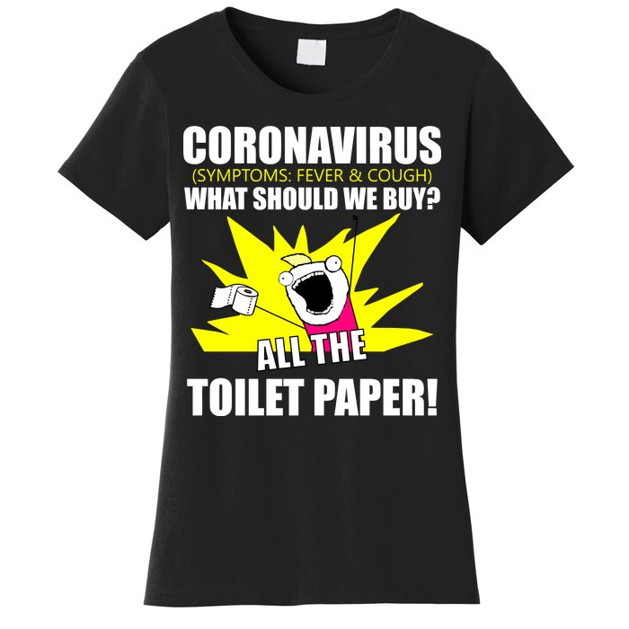 Symptoms Cough Fever Buy All The Toilet Paper Coronapocalypse Women's T-Shirt