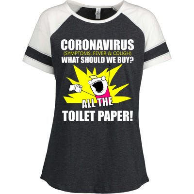 Symptoms Cough Fever Buy All The Toilet Paper Coronapocalypse Enza Ladies Jersey Colorblock Tee