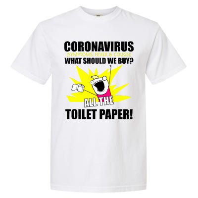 Symptoms Cough Fever Buy All The Toilet Paper Coronapocalypse Garment-Dyed Heavyweight T-Shirt