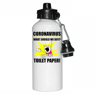 Symptoms Cough Fever Buy All The Toilet Paper Coronapocalypse Aluminum Water Bottle