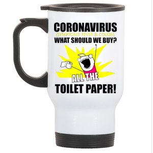 Symptoms Cough Fever Buy All The Toilet Paper Coronapocalypse Stainless Steel Travel Mug