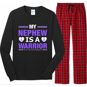 Support Your Nephew Testicular Cancer Awareness Long Sleeve Pajama Set