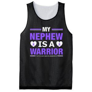 Support Your Nephew Testicular Cancer Awareness Mesh Reversible Basketball Jersey Tank