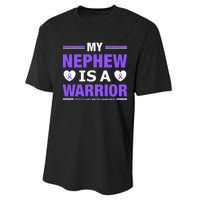 Support Your Nephew Testicular Cancer Awareness Performance Sprint T-Shirt