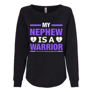 Support Your Nephew Testicular Cancer Awareness Womens California Wash Sweatshirt