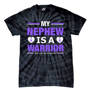 Support Your Nephew Testicular Cancer Awareness Tie-Dye T-Shirt