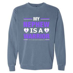 Support Your Nephew Testicular Cancer Awareness Garment-Dyed Sweatshirt